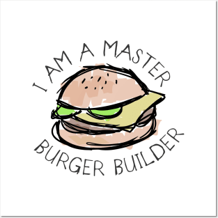 MASTER BURGER BUILDER - Burger design Posters and Art